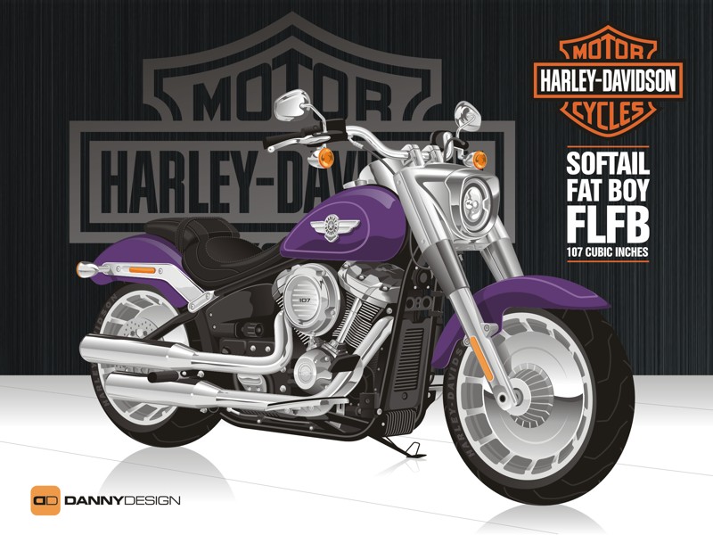 Vectorizer: Harley-Davidson Softail Fat Boy FLFB 107