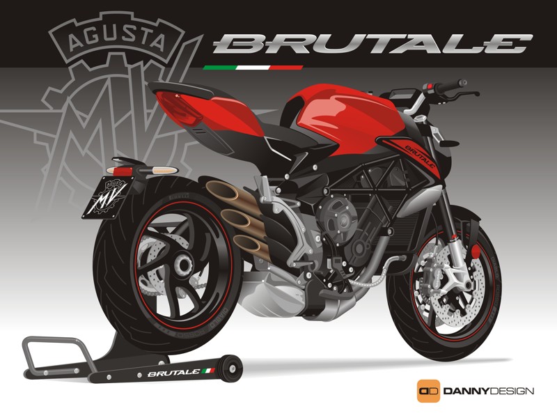 Vectorizer: MV Agusta Brutale 800 Rosso